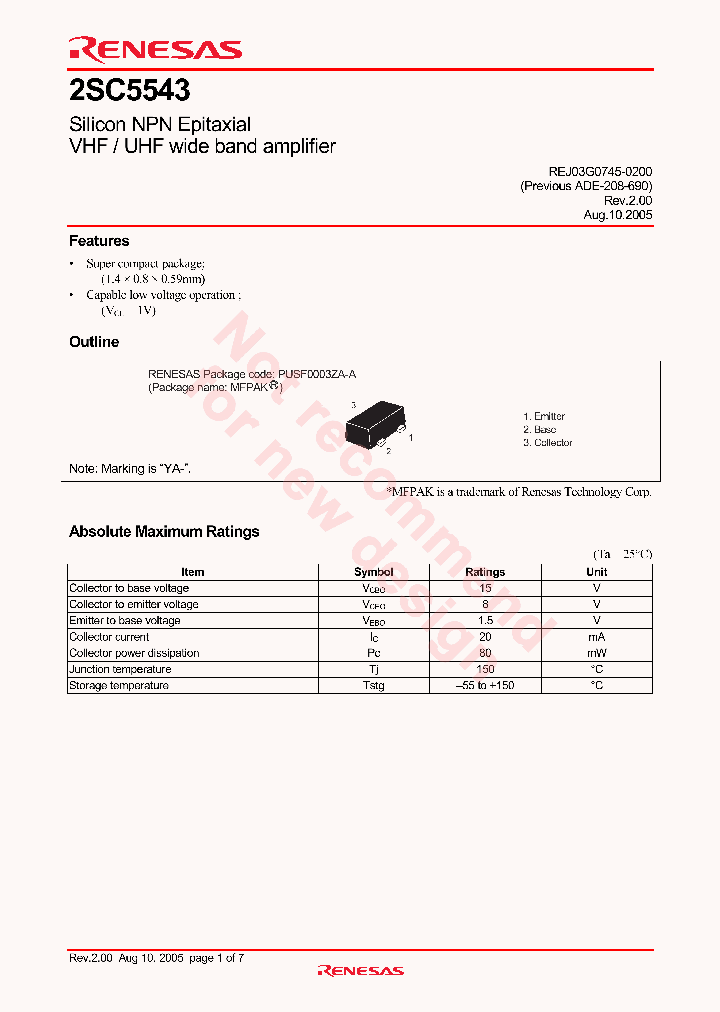 2SC5543YA-TR-E_4240292.PDF Datasheet
