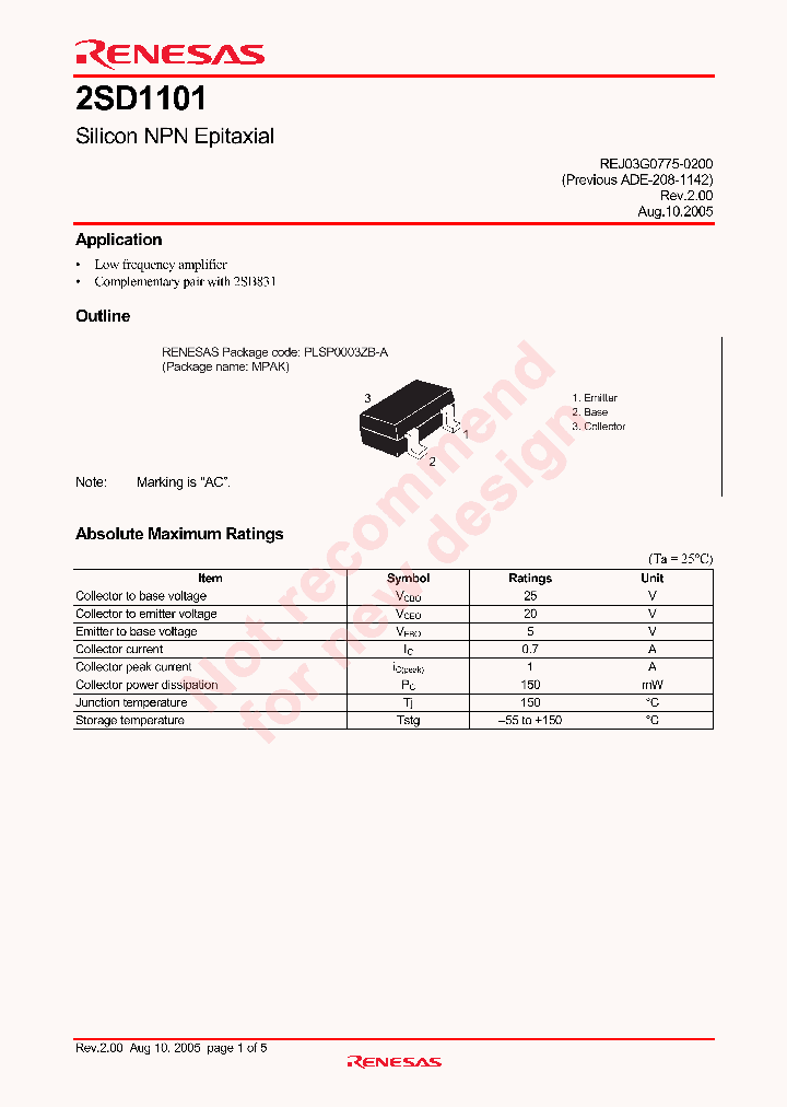 2SD1101_4263052.PDF Datasheet
