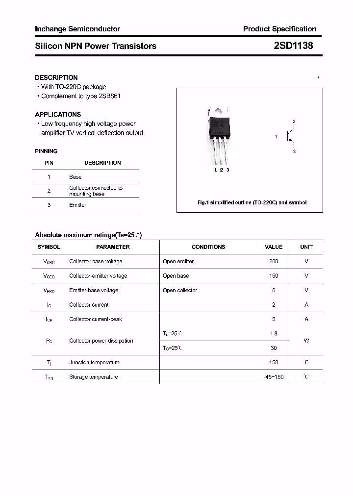 2SD1138_4361355.PDF Datasheet