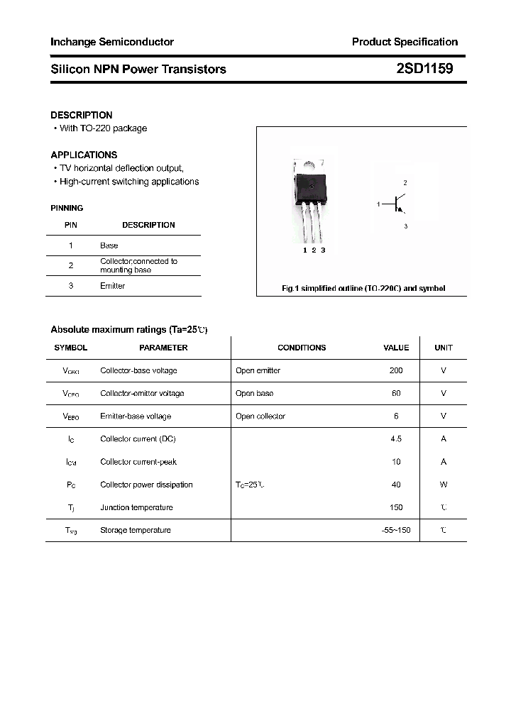 2SD1159_4395636.PDF Datasheet