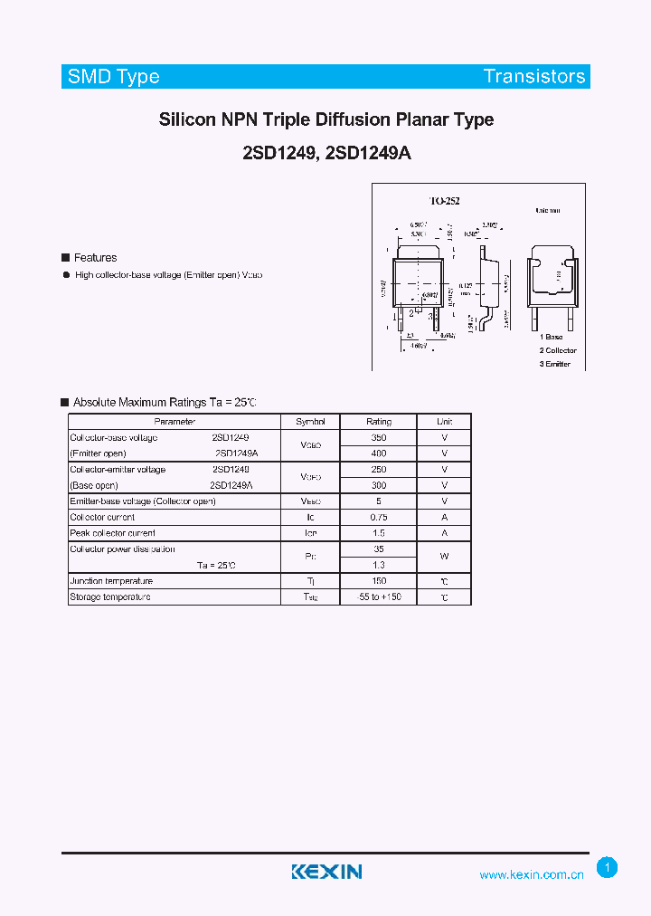 2SD1249_4305426.PDF Datasheet