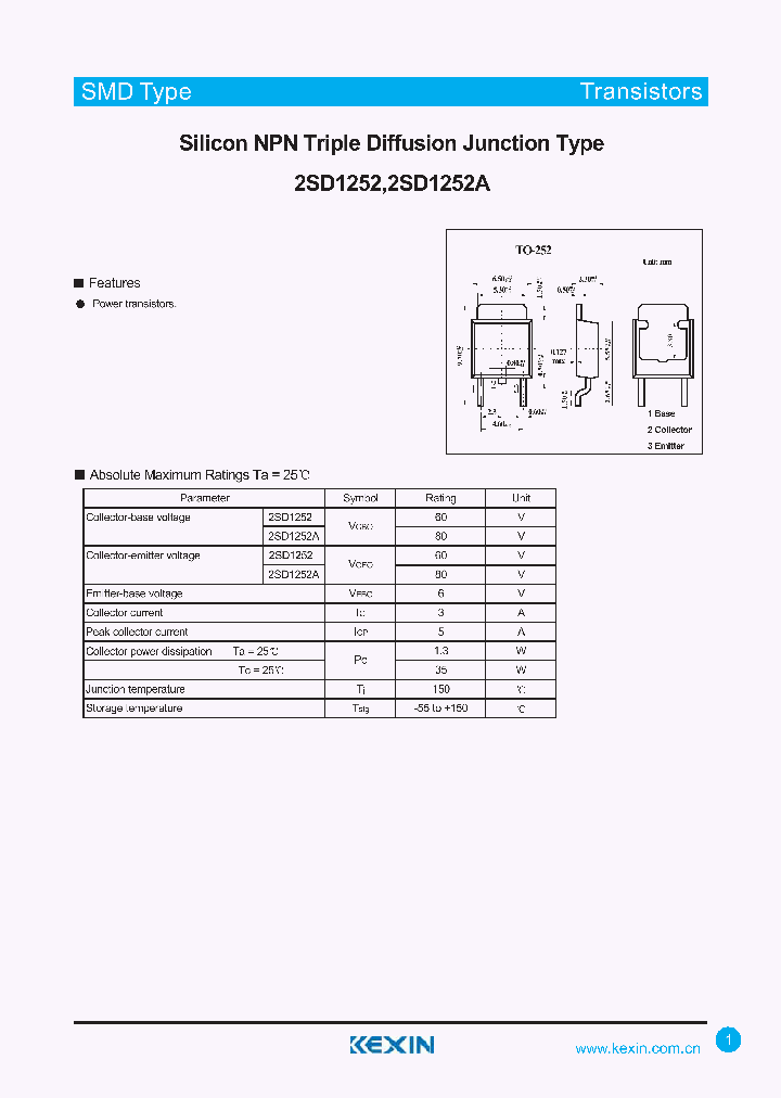2SD1252_4328149.PDF Datasheet