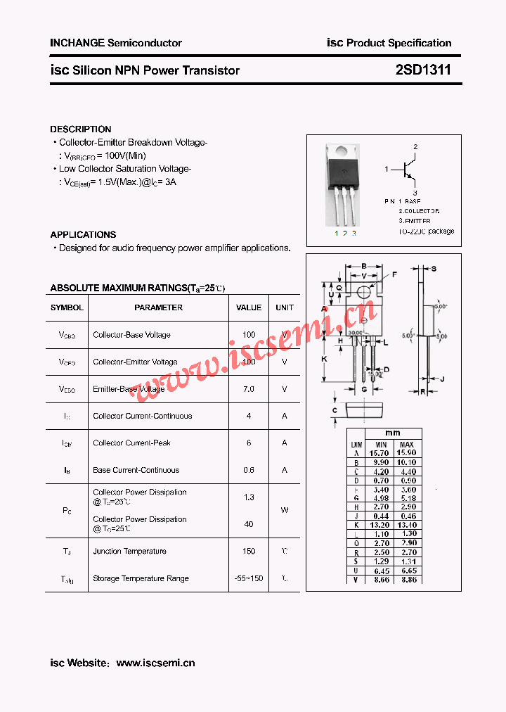 2SD1311_4781380.PDF Datasheet