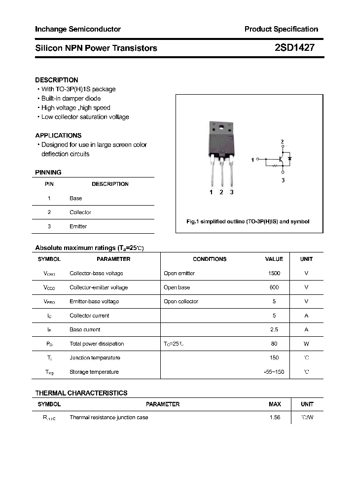 2SD1427_4860550.PDF Datasheet