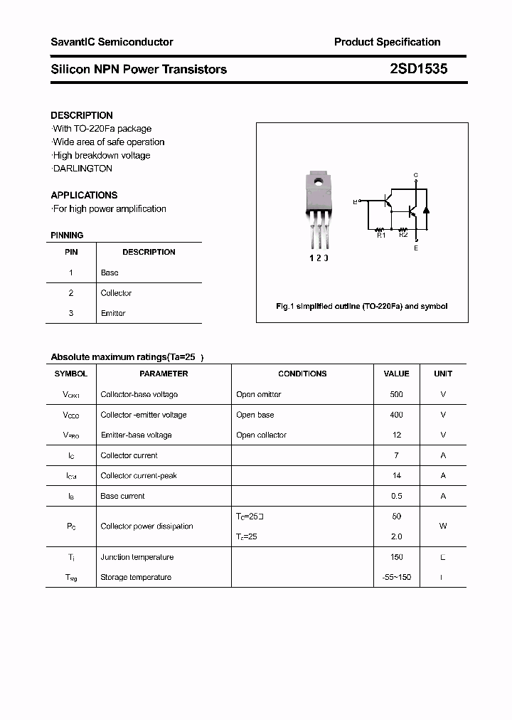 2SD1535_4417767.PDF Datasheet