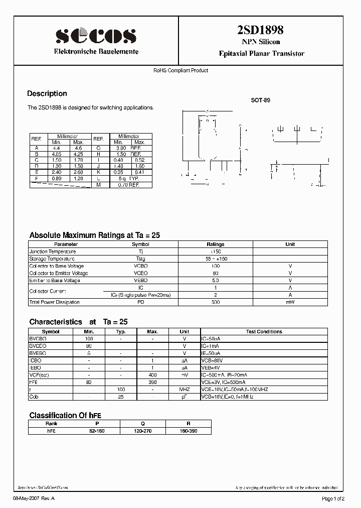 2SD1898_4418047.PDF Datasheet