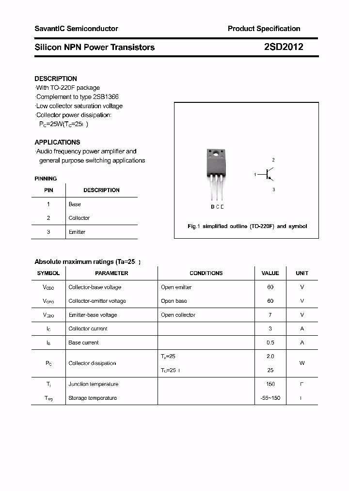 2SD2012_4389603.PDF Datasheet