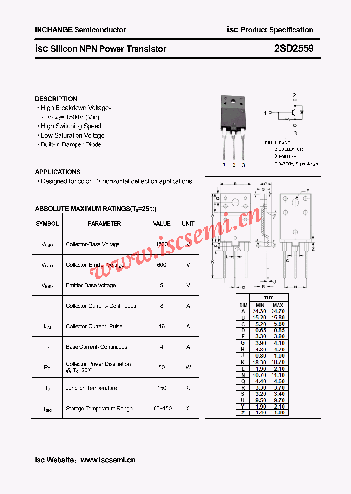 2SD2559_4464571.PDF Datasheet
