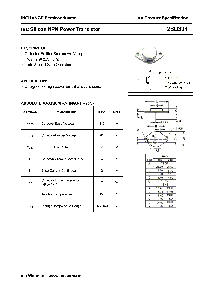 2SD334_4305428.PDF Datasheet
