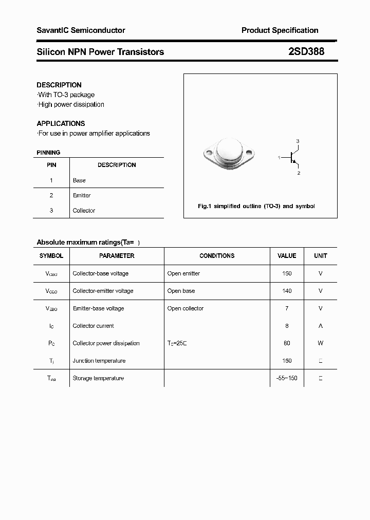 2SD388_4388112.PDF Datasheet