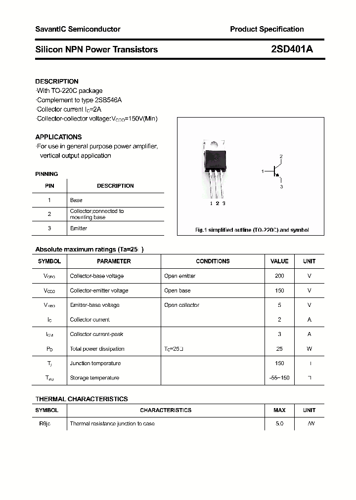 2SD401A_4602487.PDF Datasheet