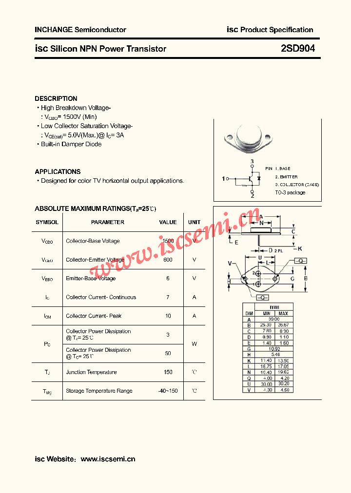 2SD904_4525309.PDF Datasheet