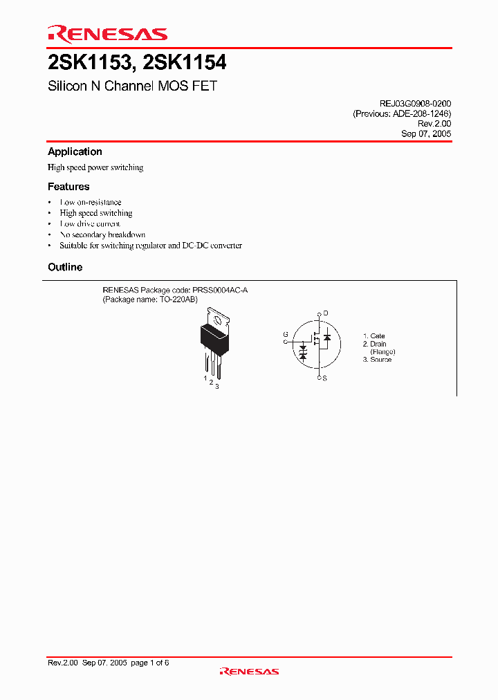 2SK1153_4327710.PDF Datasheet