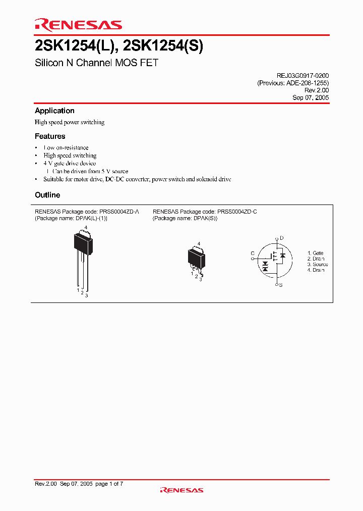 2SK1254_4257990.PDF Datasheet
