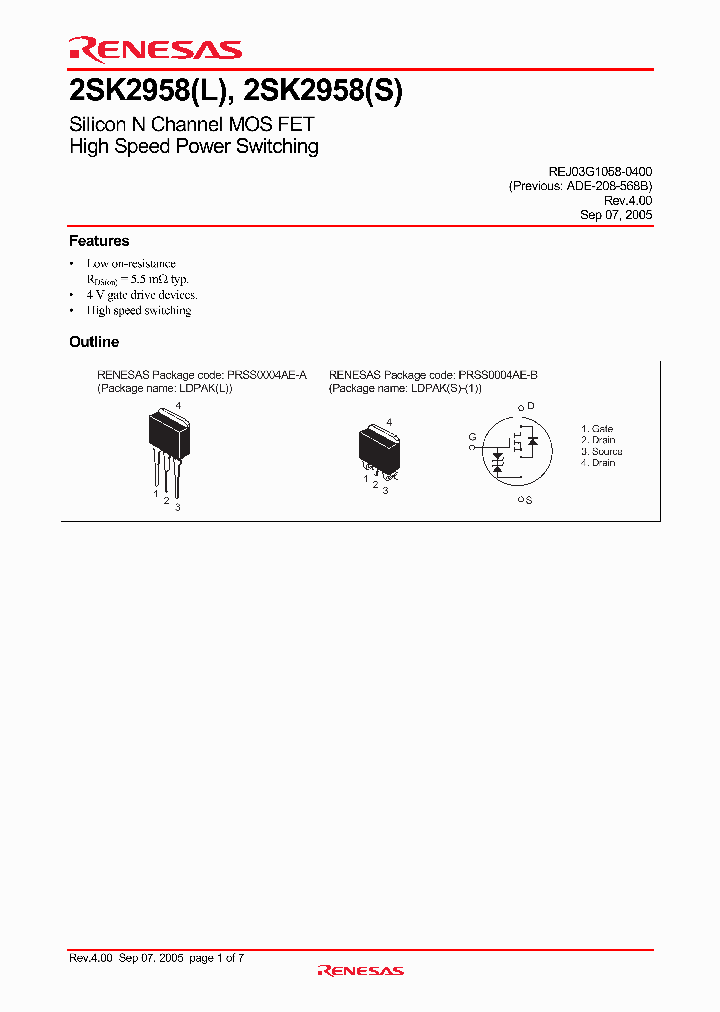 2SK2958STL-E_4303066.PDF Datasheet