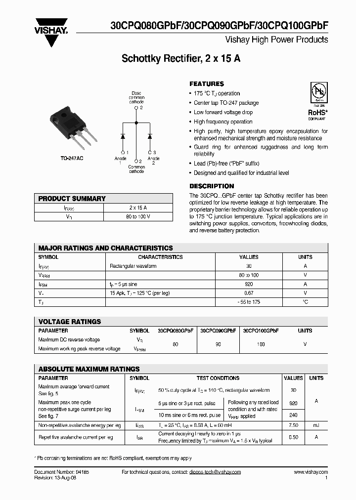 30CPQ080GPBF_4271110.PDF Datasheet
