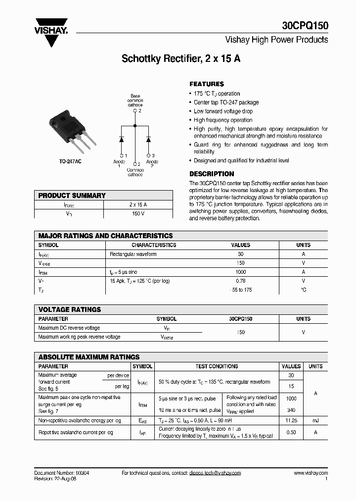30CPQ150_4320419.PDF Datasheet