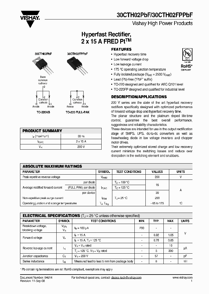 30CTH02FPPBF_4415890.PDF Datasheet