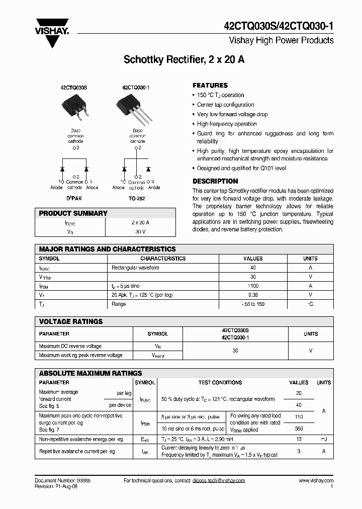 42CTQ030STRL_4360747.PDF Datasheet