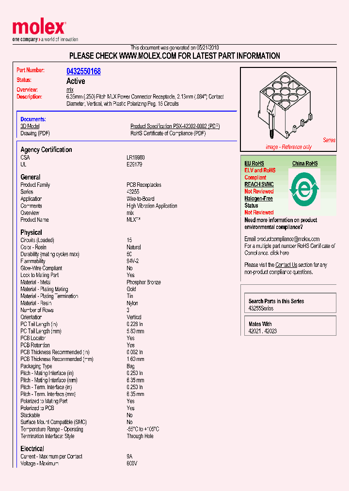 43255-0168_4897588.PDF Datasheet