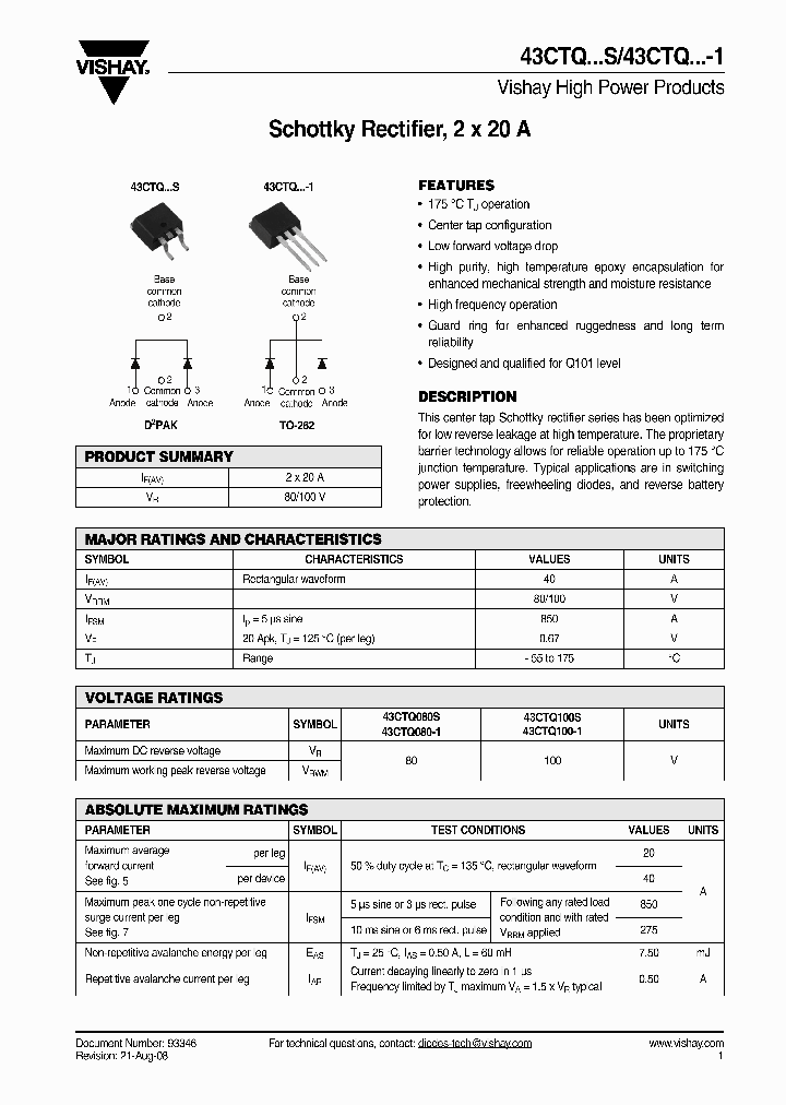 43CTQ100-1_4318267.PDF Datasheet