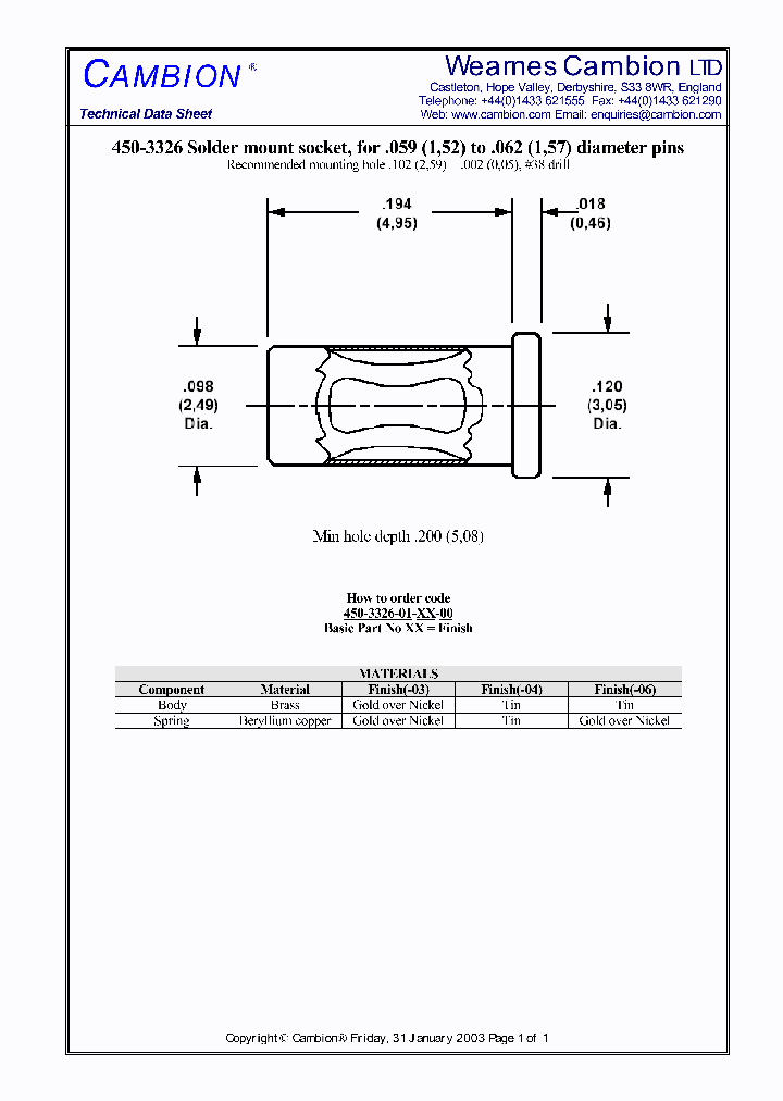 450-3326_4579076.PDF Datasheet