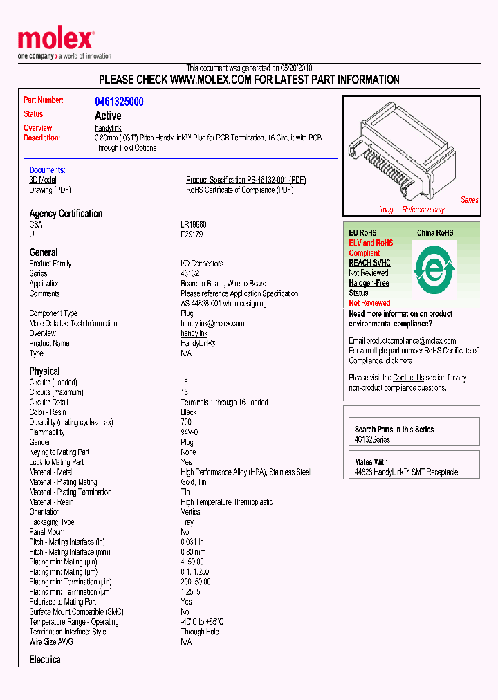 46132-5000_4921827.PDF Datasheet