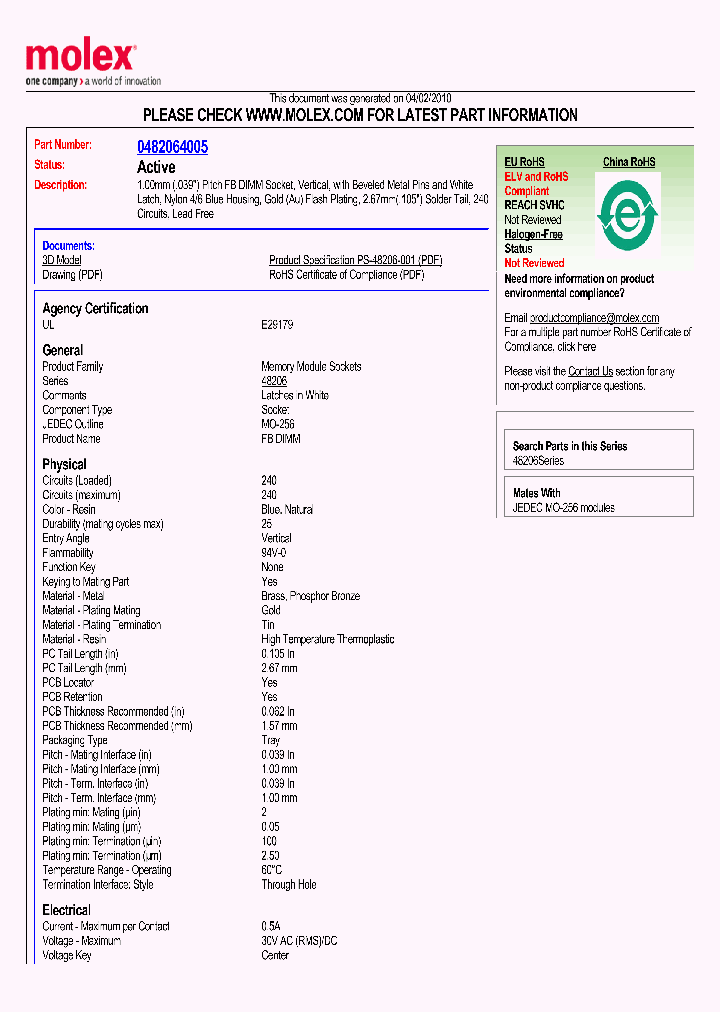 48206-4005_4915982.PDF Datasheet