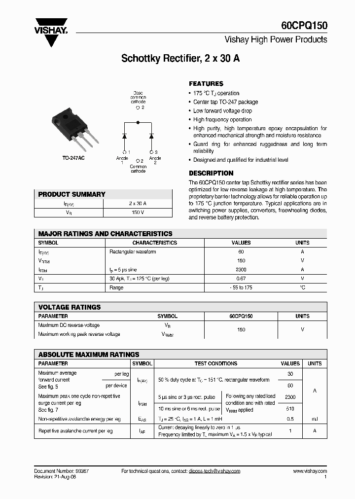 60CPQ150_4320417.PDF Datasheet