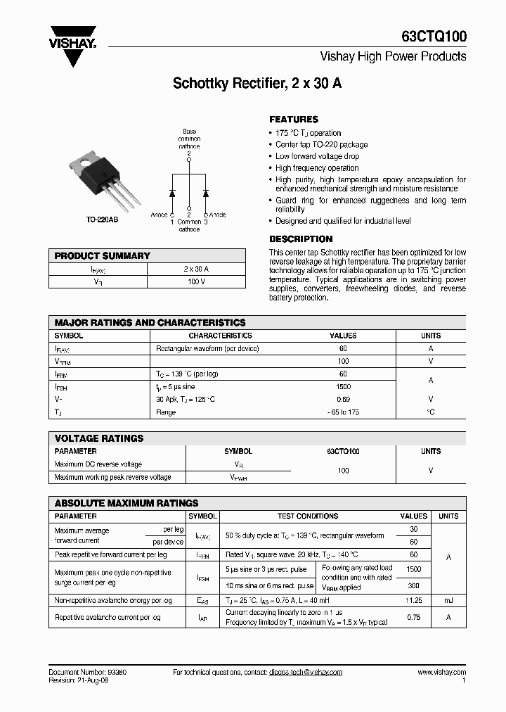 63CTQ100_4703317.PDF Datasheet