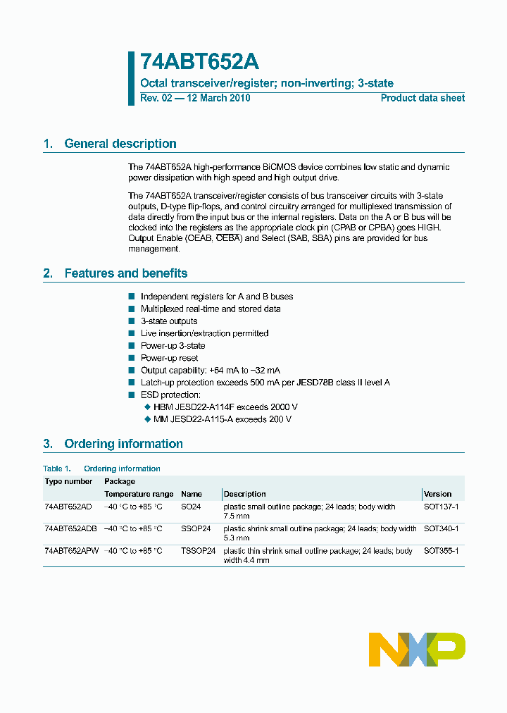 74ABT652ADB_4602940.PDF Datasheet