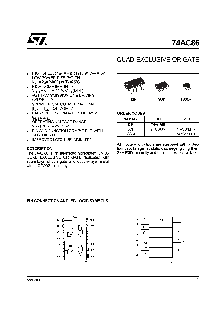 74AC86MTR_4351603.PDF Datasheet
