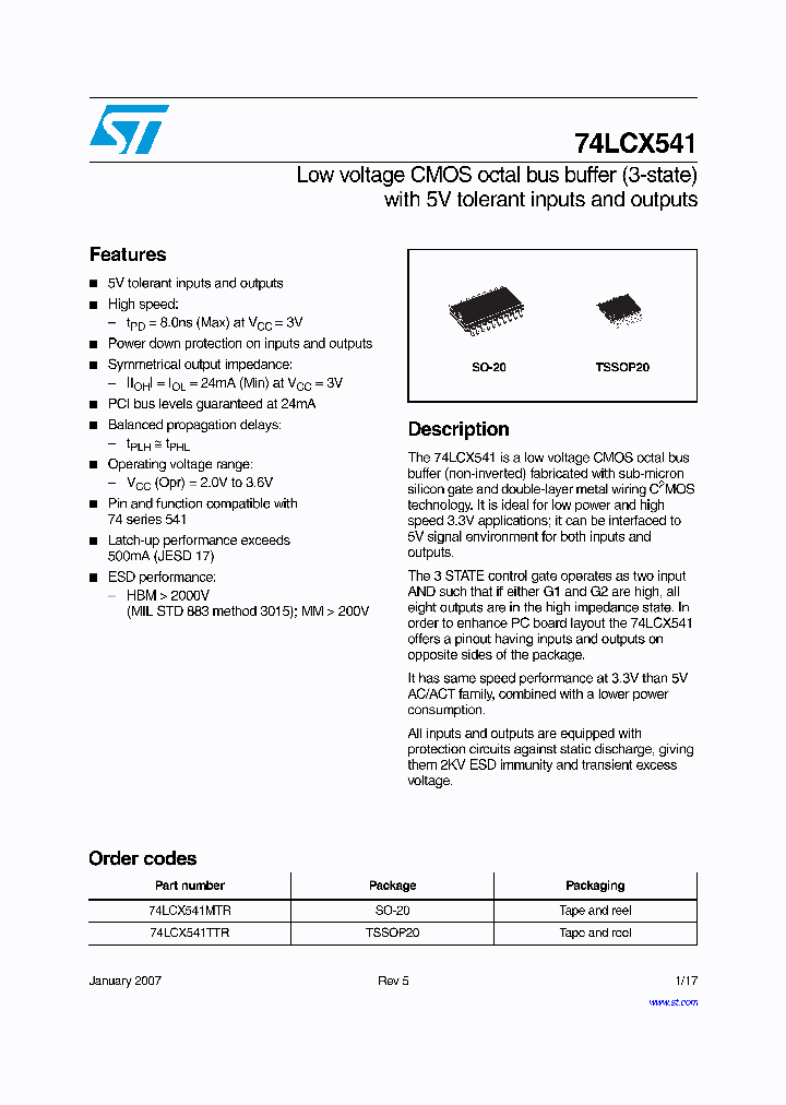 74LCX541_4317809.PDF Datasheet
