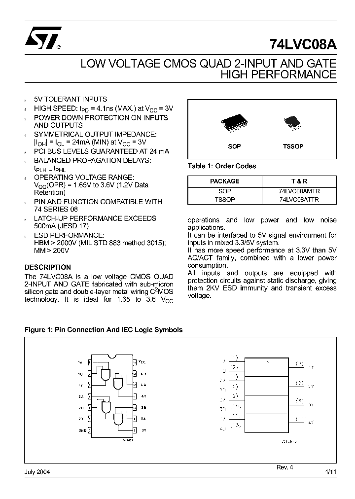 74LVC08A_4342880.PDF Datasheet