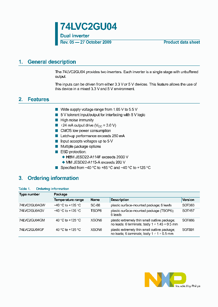 74LVC2GU04_4715574.PDF Datasheet