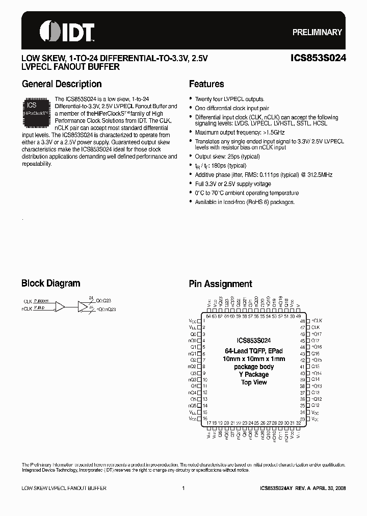 853S024AYLFT_4739455.PDF Datasheet