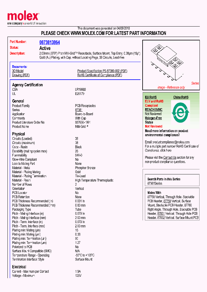 87381-3864_4908918.PDF Datasheet