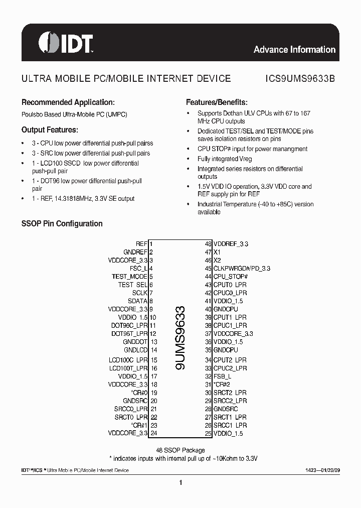 9UMS9633_4534703.PDF Datasheet