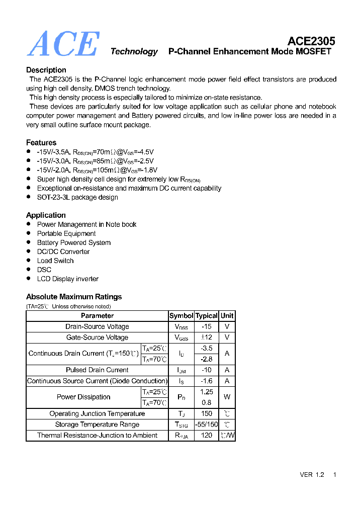 ACE2305_4575953.PDF Datasheet