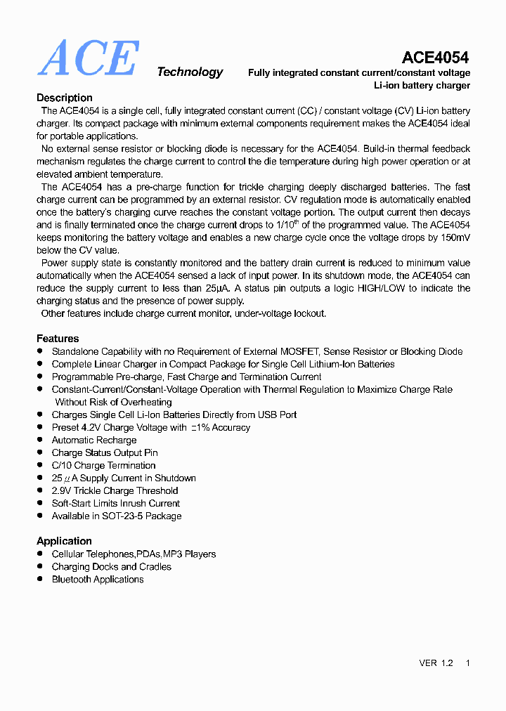 ACE4054_4612971.PDF Datasheet