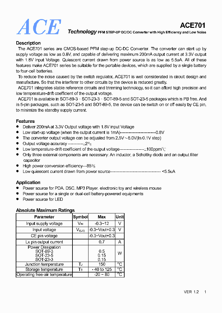 ACE701_4537048.PDF Datasheet