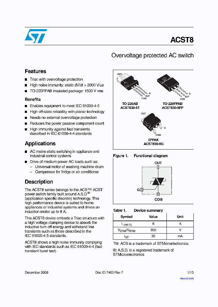 ACST830-8TTR_4579804.PDF Datasheet
