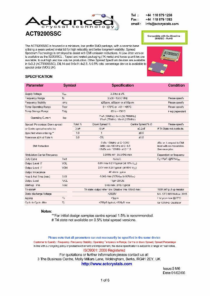 ACT9200SSC_4213256.PDF Datasheet