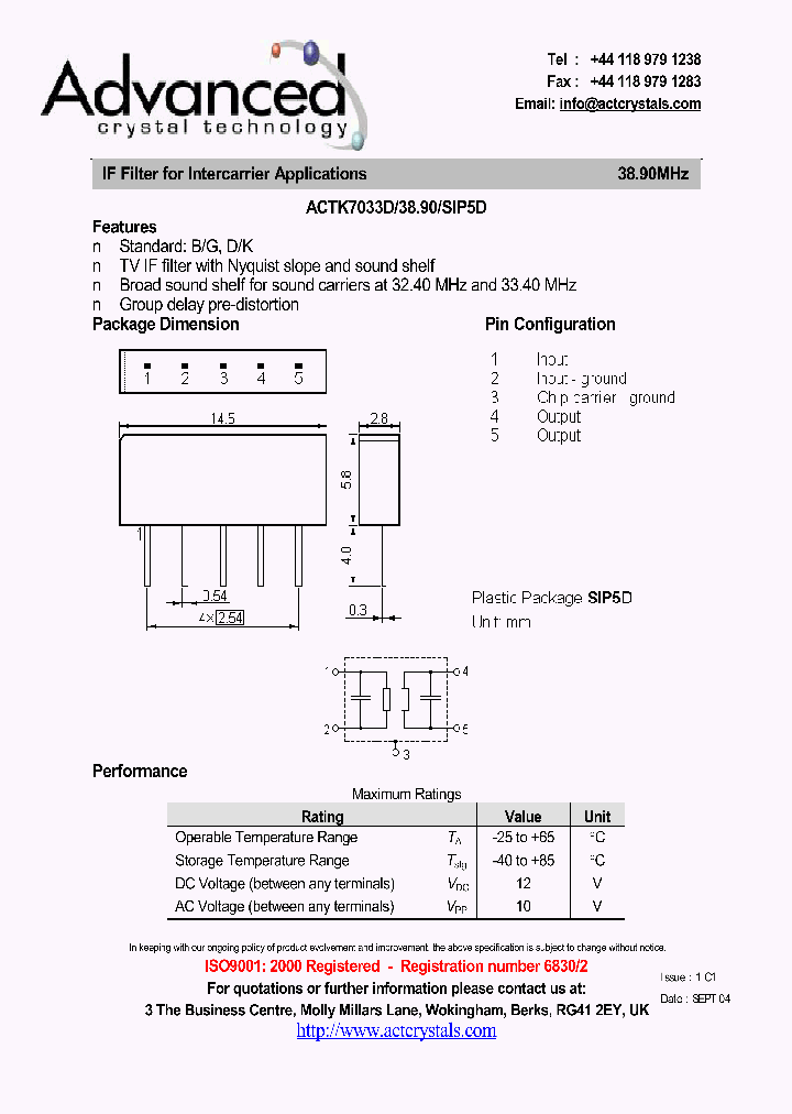 ACTK7033D_4167754.PDF Datasheet