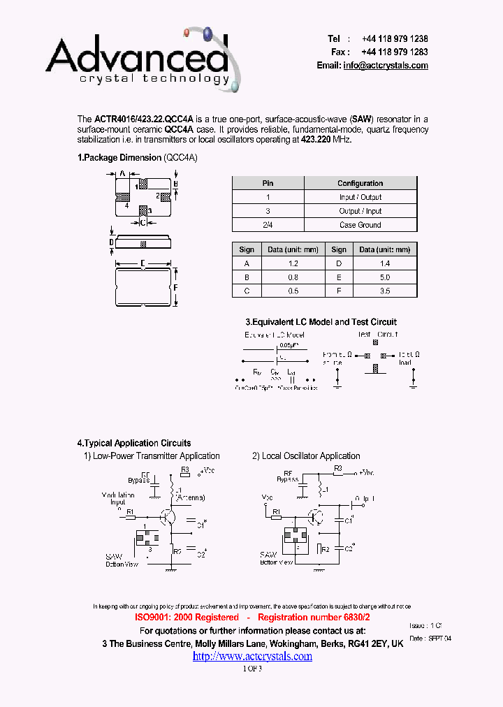 ACTR4016_4166674.PDF Datasheet