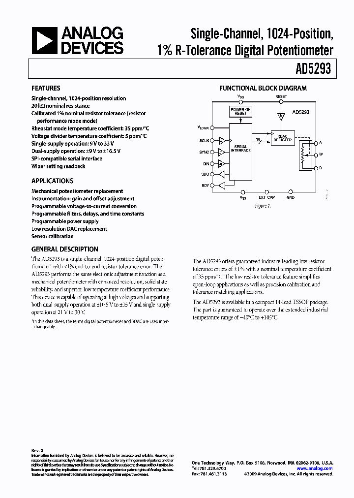 AD5293_4609368.PDF Datasheet