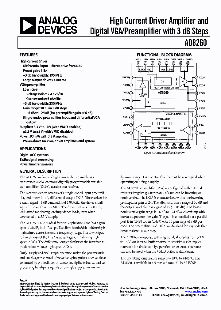 AD8260_4271213.PDF Datasheet