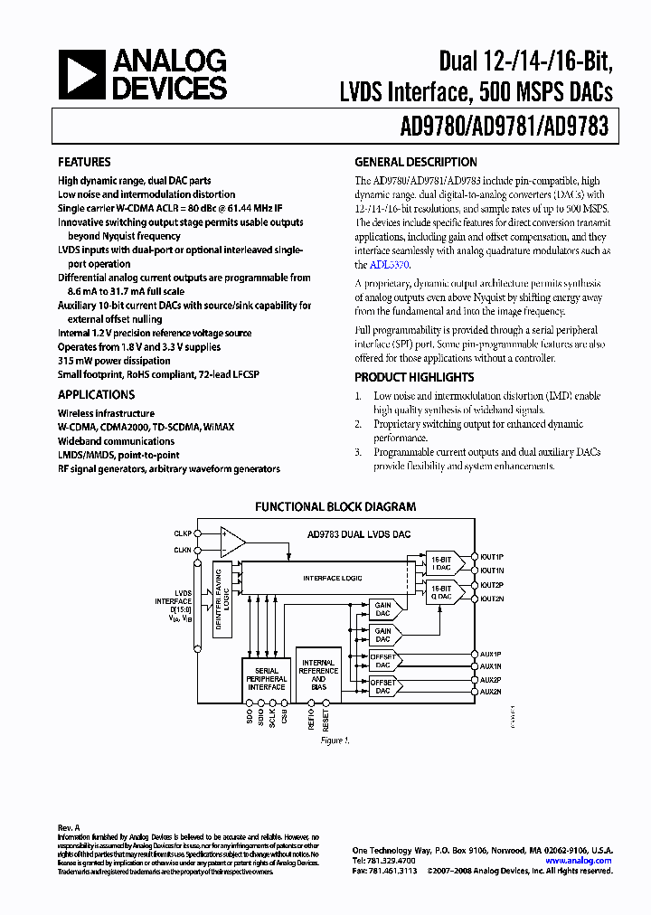 AD9780_4271287.PDF Datasheet