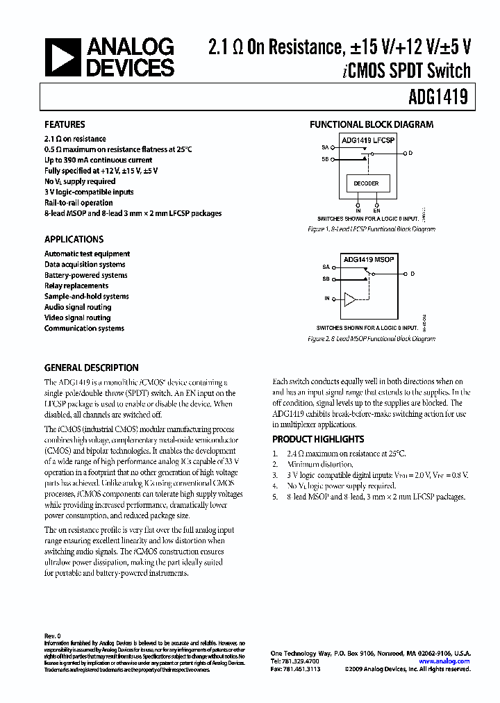 ADG1419_4515885.PDF Datasheet