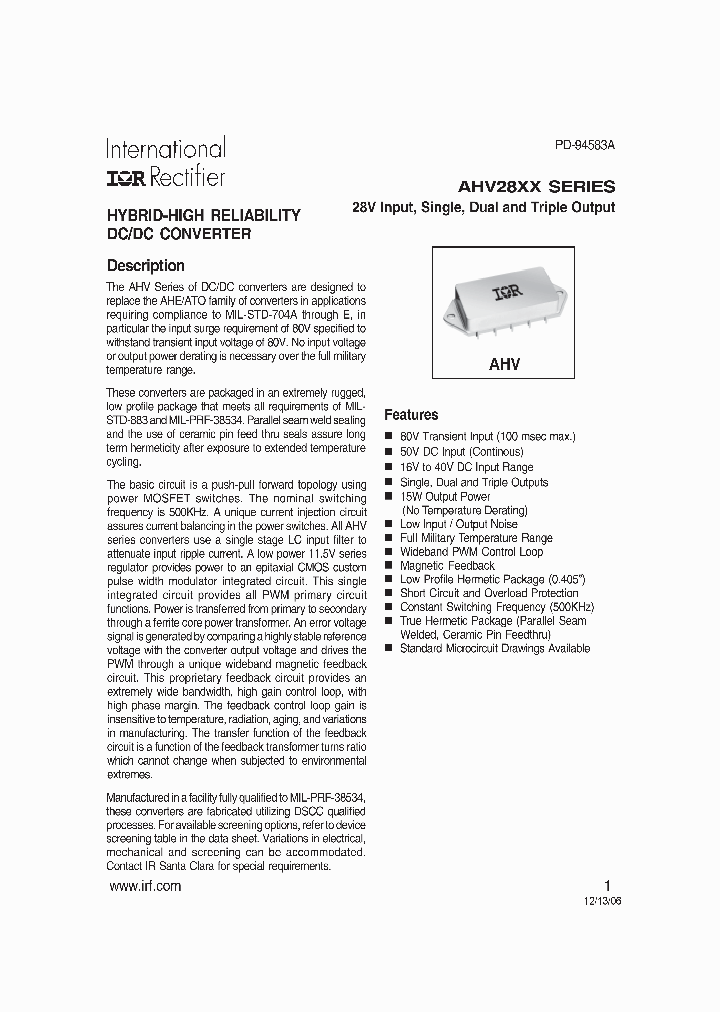 AHV2812DFES_4884992.PDF Datasheet